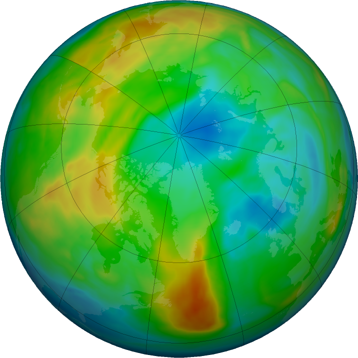 Arctic ozone map for 16 December 2021